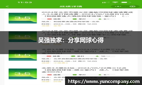 吴强独家：分享网球心得