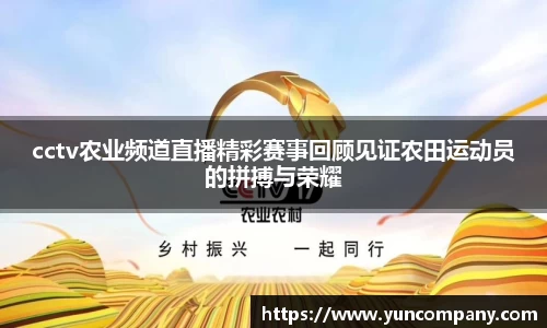 cctv农业频道直播精彩赛事回顾见证农田运动员的拼搏与荣耀
