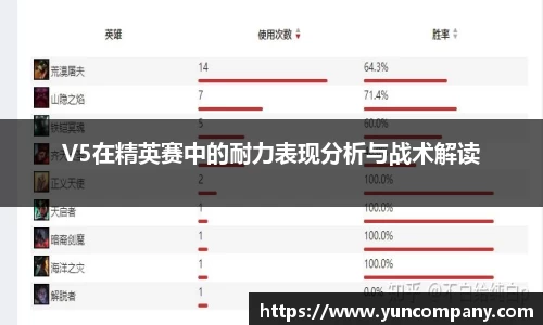 V5在精英赛中的耐力表现分析与战术解读